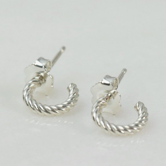 Silver Rope Hoops - Picture 3 of 6